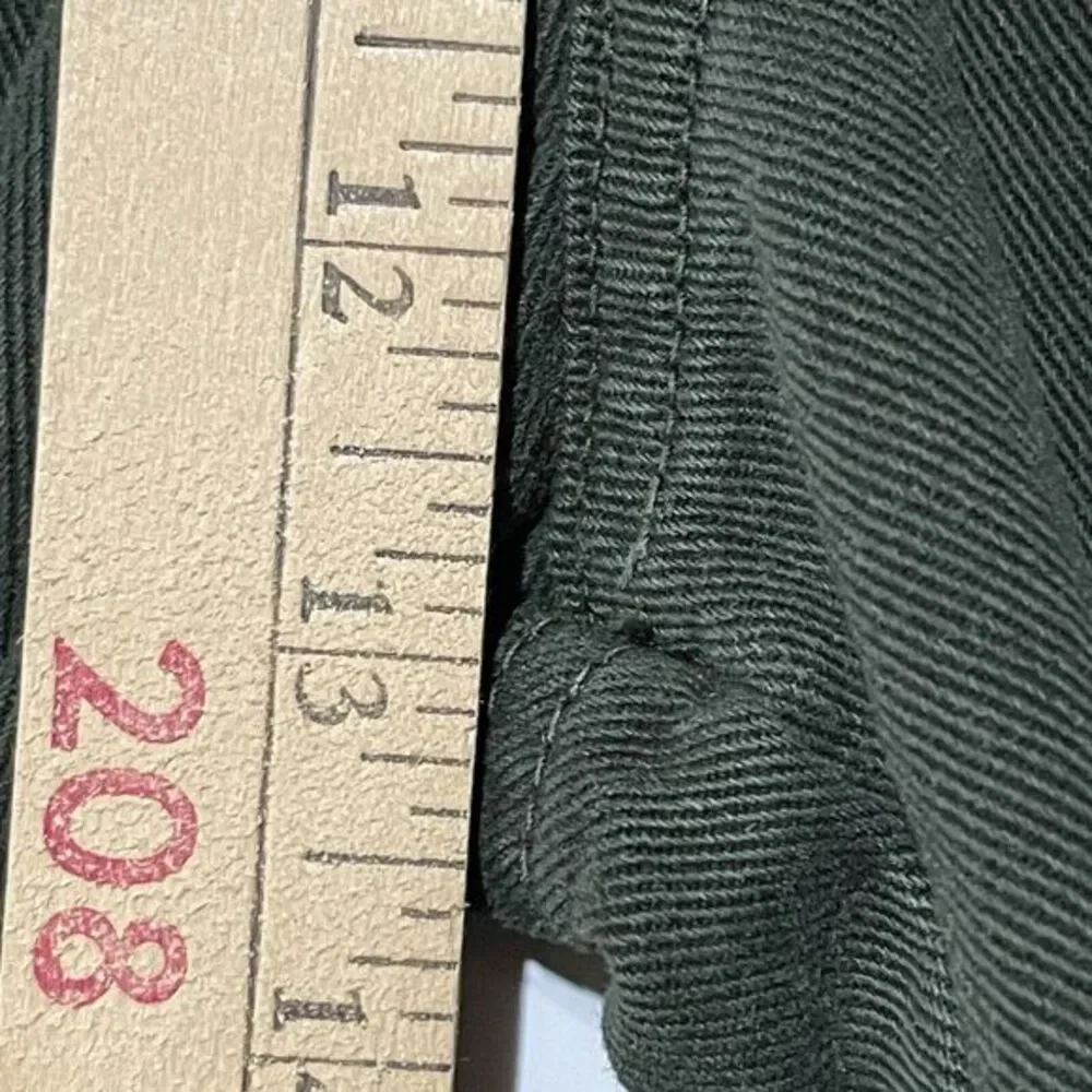 Karen Kane Notchback Jeans Women size 6 Green Wide Leg Tapered Ankle HipHop‎ 90s
